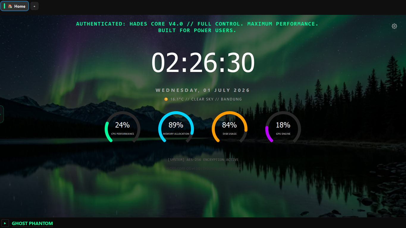 HADES CORE - Application Preview